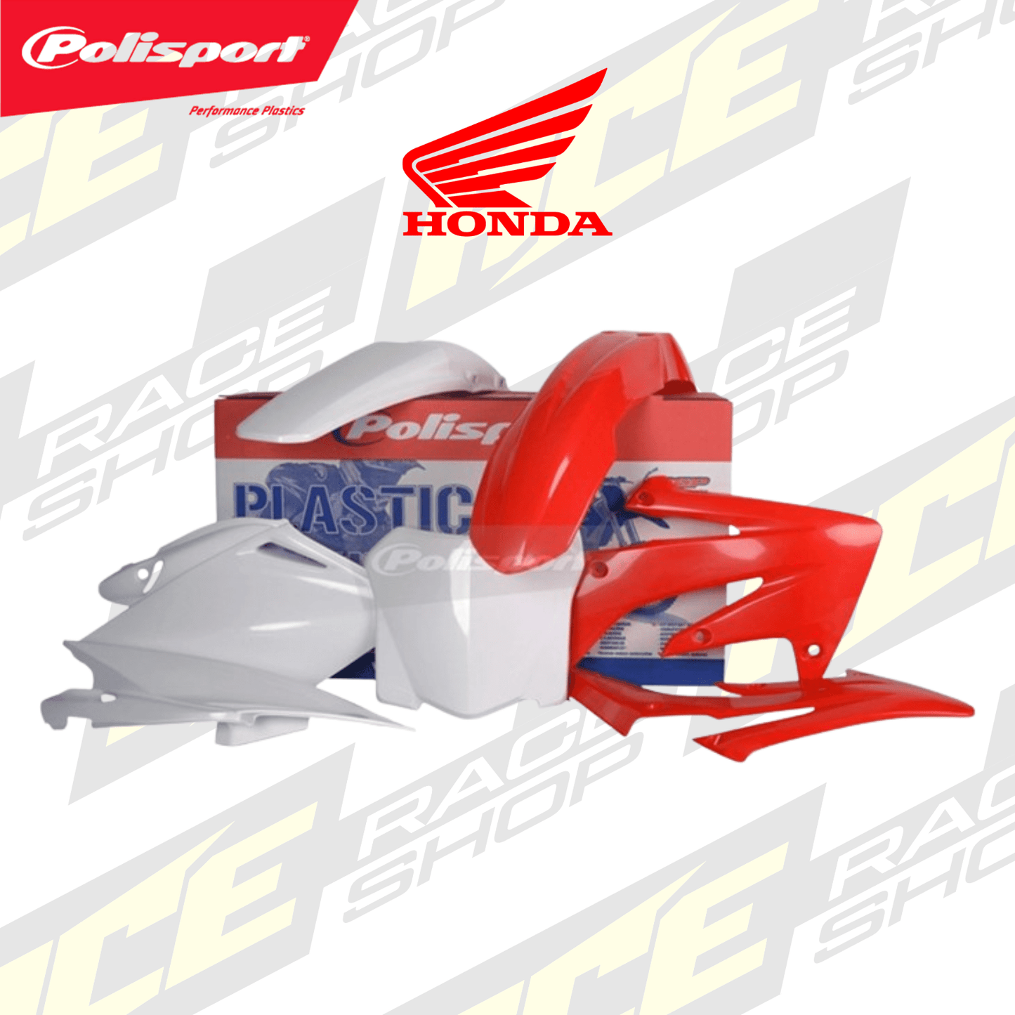 POLISPORT PLASTIC BOX KIT HONDA CRF250R 09 STANDARD - ACE Race Shop