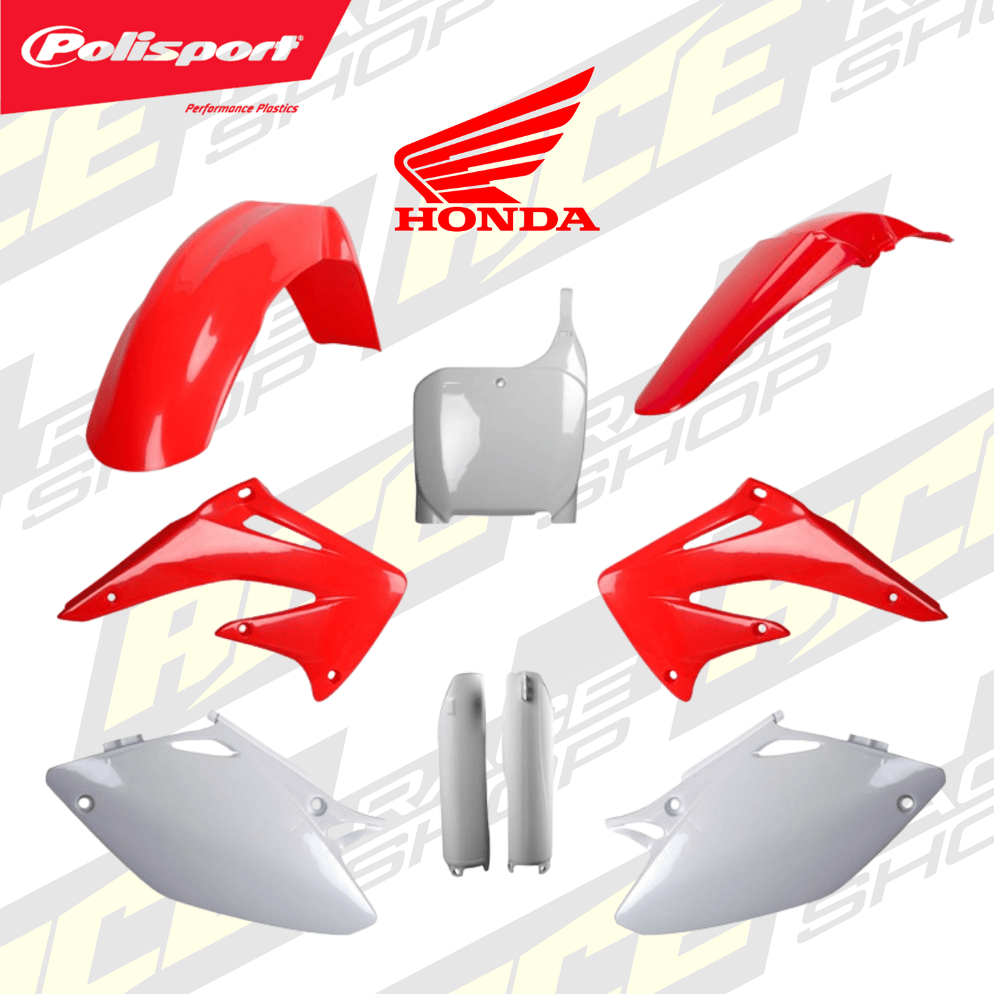 POLISPORT PLASTIC BOX KIT HONDA CRF450R 02 - 03 STANDARD - ACE Race Shop