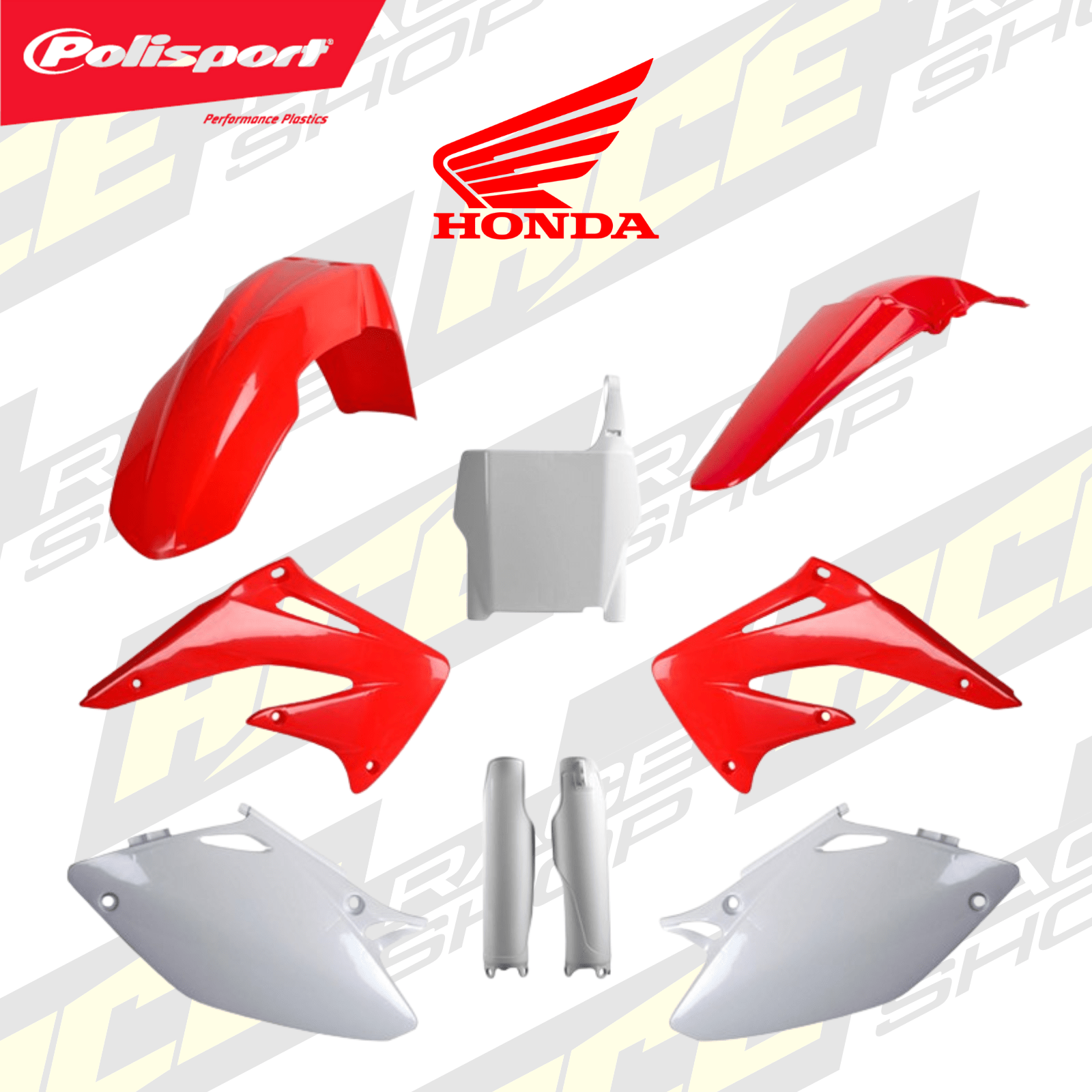 POLISPORT PLASTIC BOX KIT HONDA CRF450R 04 STANDARD - ACE Race Shop