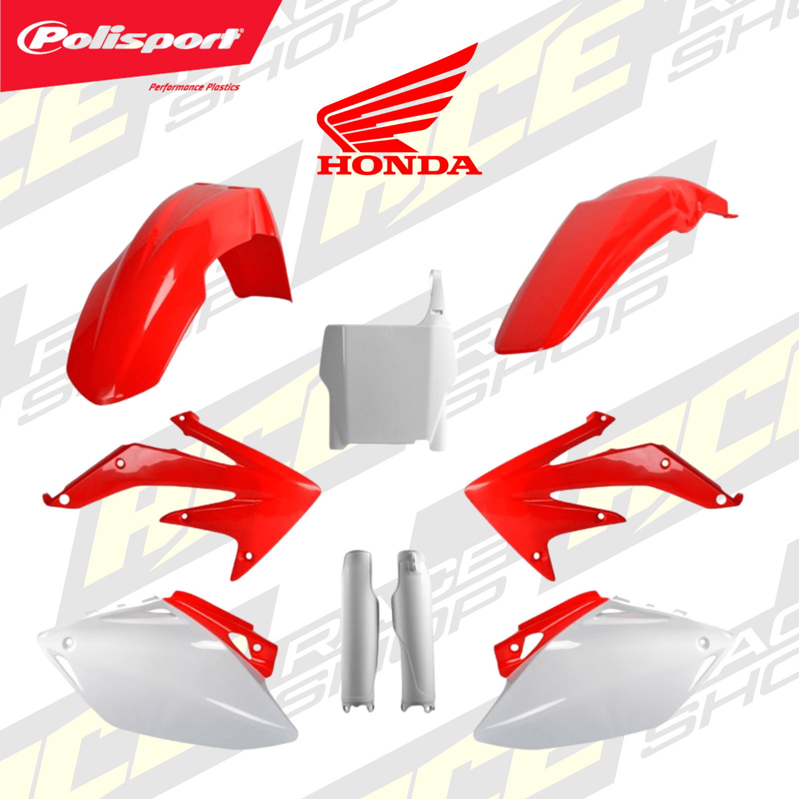 POLISPORT PLASTIC BOX KIT HONDA CRF450R 08 STANDARD - ACE Race Shop