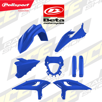 POLISPORT PLASTIC BOX KIT INC FORK GUARDS BETA 125 - 480RR/X - PRO 25 - 26 BLUE OEM 2026 RACING MODELS - ACE Race Shop