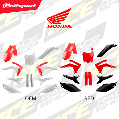 POLISPORT PLASTIC BOX KIT INC FORK GUARDS HONDA CRF250R 14 - 17, CRF450R 13 - 16 - ACE Race Shop