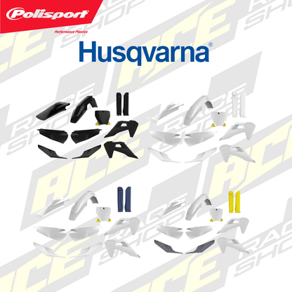 POLISPORT PLASTIC BOX KIT INC FORK GUARDS HUSQVARNA TC/FC/TX/FX 19 - 22 - ACE Race Shop