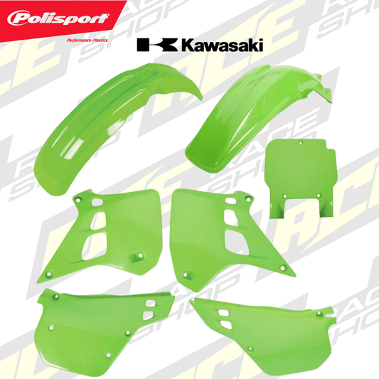 POLISPORT PLASTIC BOX KIT KAWASAKI KX125 90 - 91 OEM - ACE Race Shop