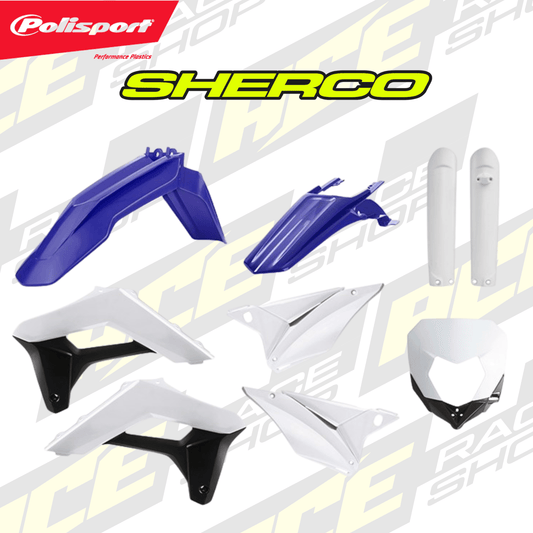 POLISPORT PLASTIC BOX KIT SHERCO SE - R/SE - F 17 - 23 (INC HEADLIGHTMASK & FORKGUARDS) - ACE Race Shop