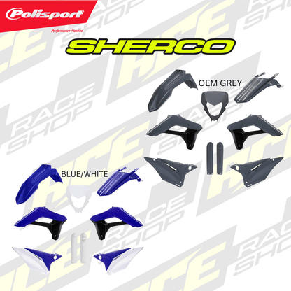 POLISPORT PLASTIC BOX KIT SHERCO SE - R/SE - F 2024 INC FORKGUARDS - ACE Race Shop
