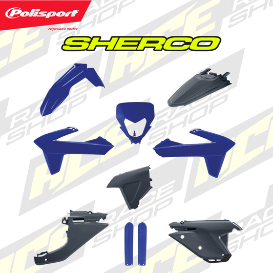 POLISPORT PLASTIC BOX KIT SHERCO SE - R/SE - F 2025 INC FORKGUARDS OEM - ACE Race Shop