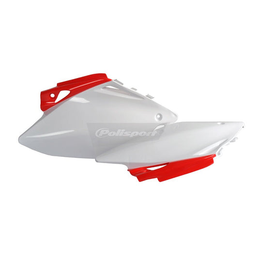 POLISPORT SIDE PANEL HONDA CRF450R 07 - 08 WHITE/RED - ACE Race Shop