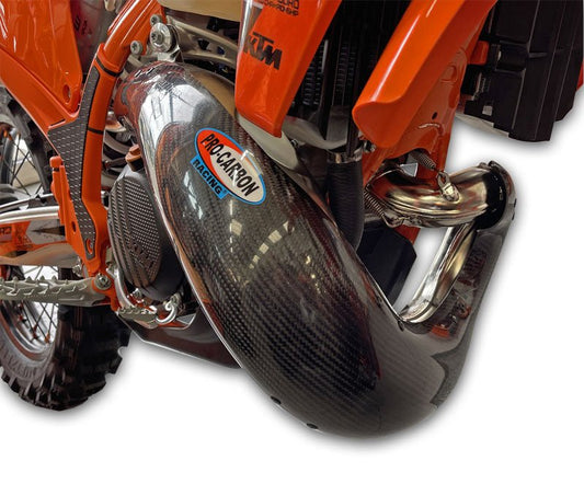PRO CARBON EXHAUST GUARD KTM EXC MODELS - ACE Race Shop