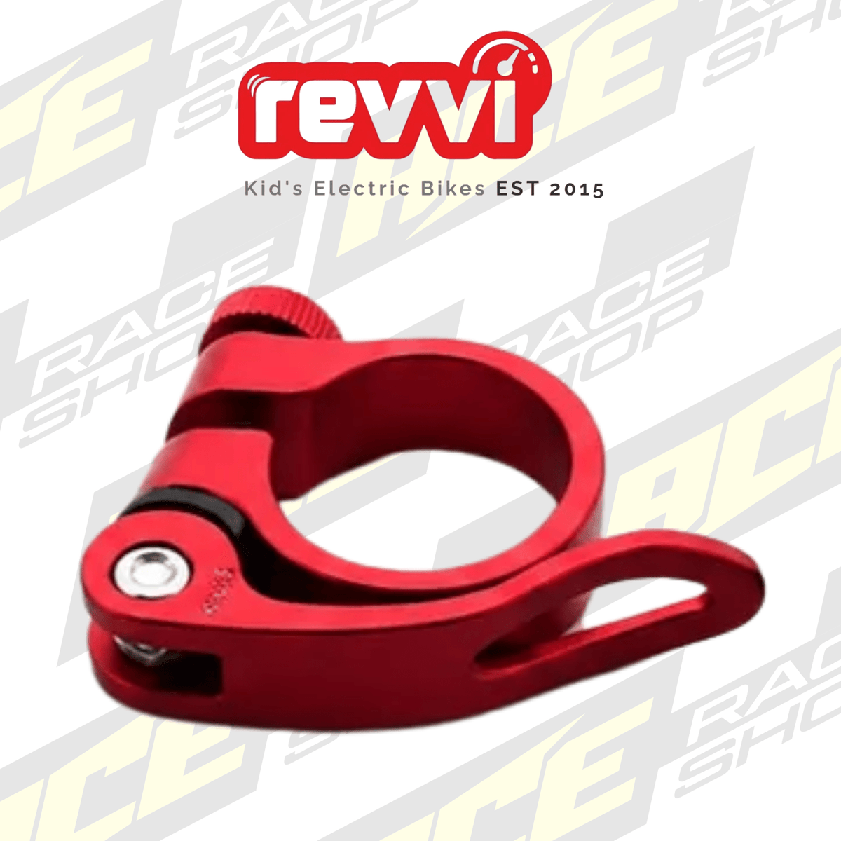 Quick release seat clamp – To fit ALL Revvi 12″ 16″ 16″plus 16″XL 18″ 20″ 20″ Plus 24″ Bikes - ACE Race Shop