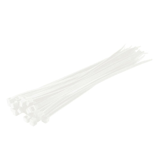 RACELINE CABLE TIES 300 x 4.8mm x 25 WHITE - ACE Race Shop