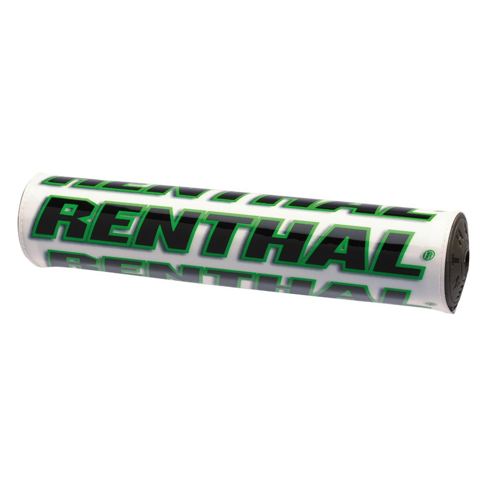 RENTHAL BAR PAD SX (10IN) WHITE/GREEN (240MM) - ACE Race Shop