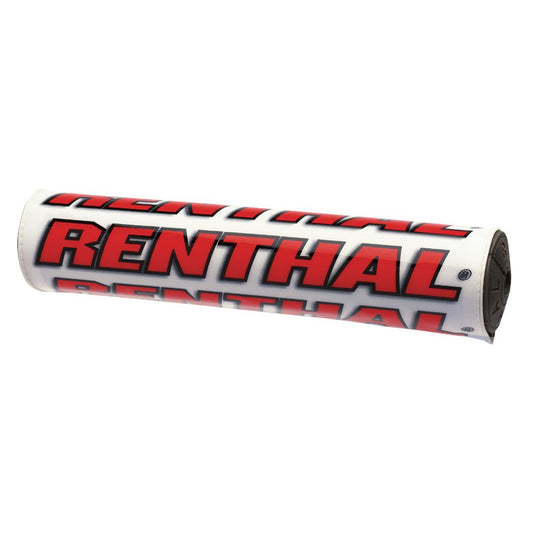 RENTHAL BAR PAD SX (10IN) WHITE/RED (240MM) - ACE Race Shop