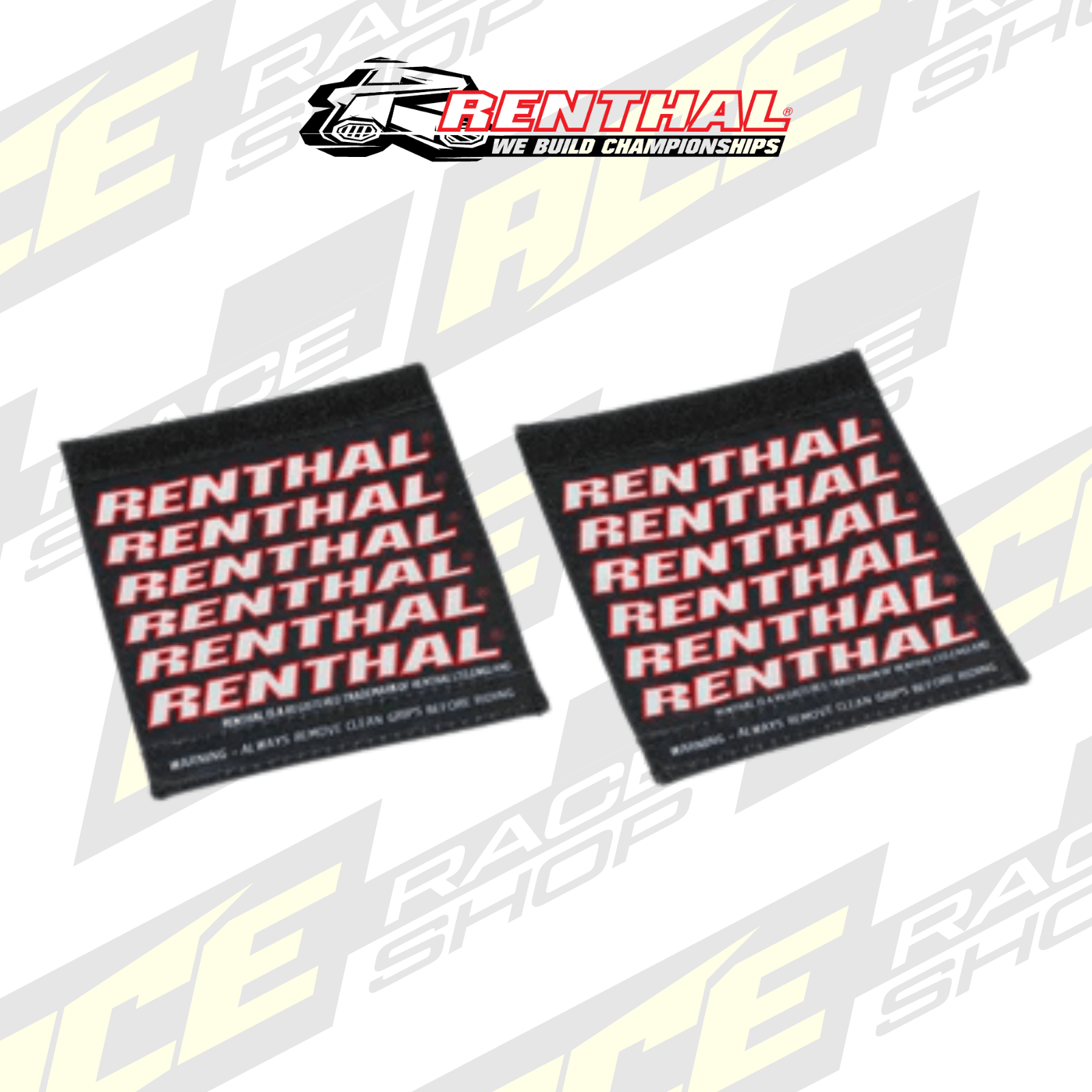RENTHAL HANDLEBAR GRIP COVER CLEAN GRIP BLACK/RED/WHITE - ACE Race Shop