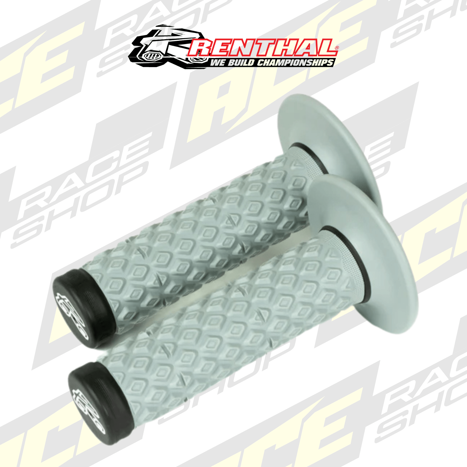 RENTHAL HANDLEBAR GRIP MX DUAL COMPOUND COMFORT SOFT/FIRM BLACK - ACE Race Shop