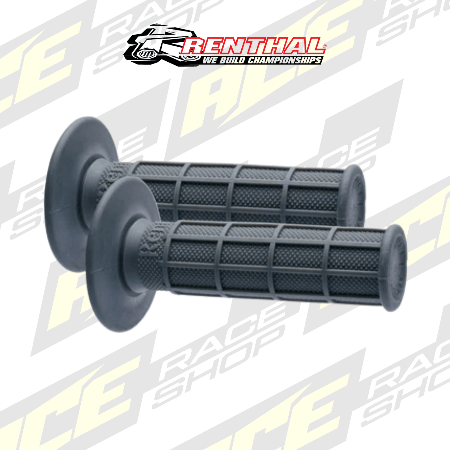 RENTHAL HANDLEBAR GRIP MX FULL WAFFLE MEDIUM GREY - ACE Race Shop