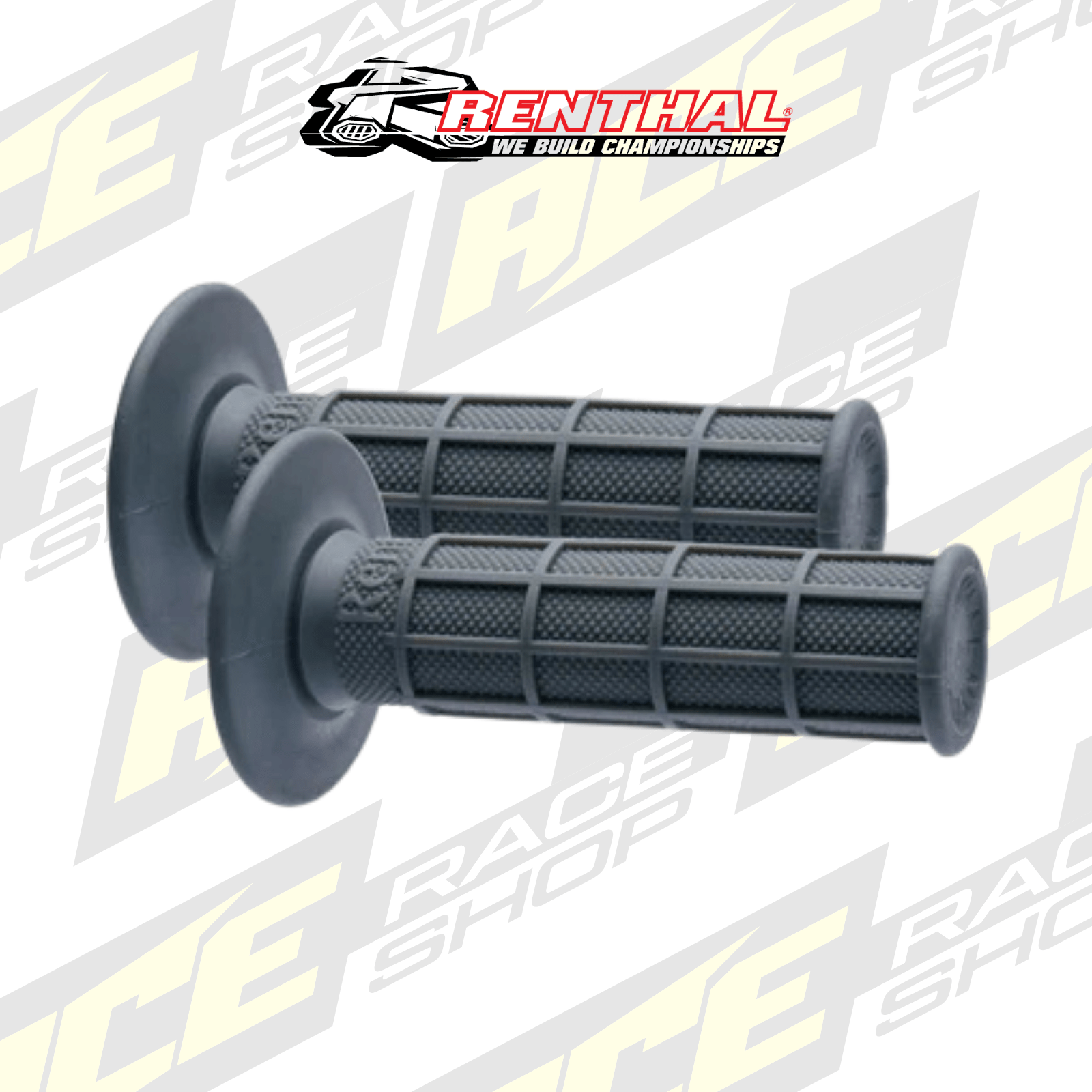 RENTHAL HANDLEBAR GRIP MX FULL WAFFLE MEDIUM GREY - ACE Race Shop
