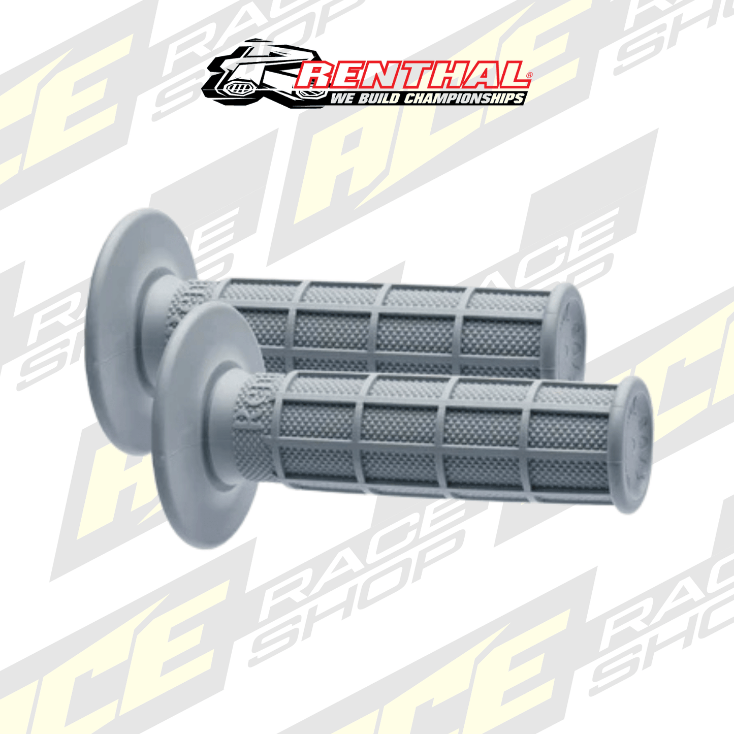 RENTHAL HANDLEBAR GRIP MX FULL WAFFLE SOFT GREY - ACE Race Shop