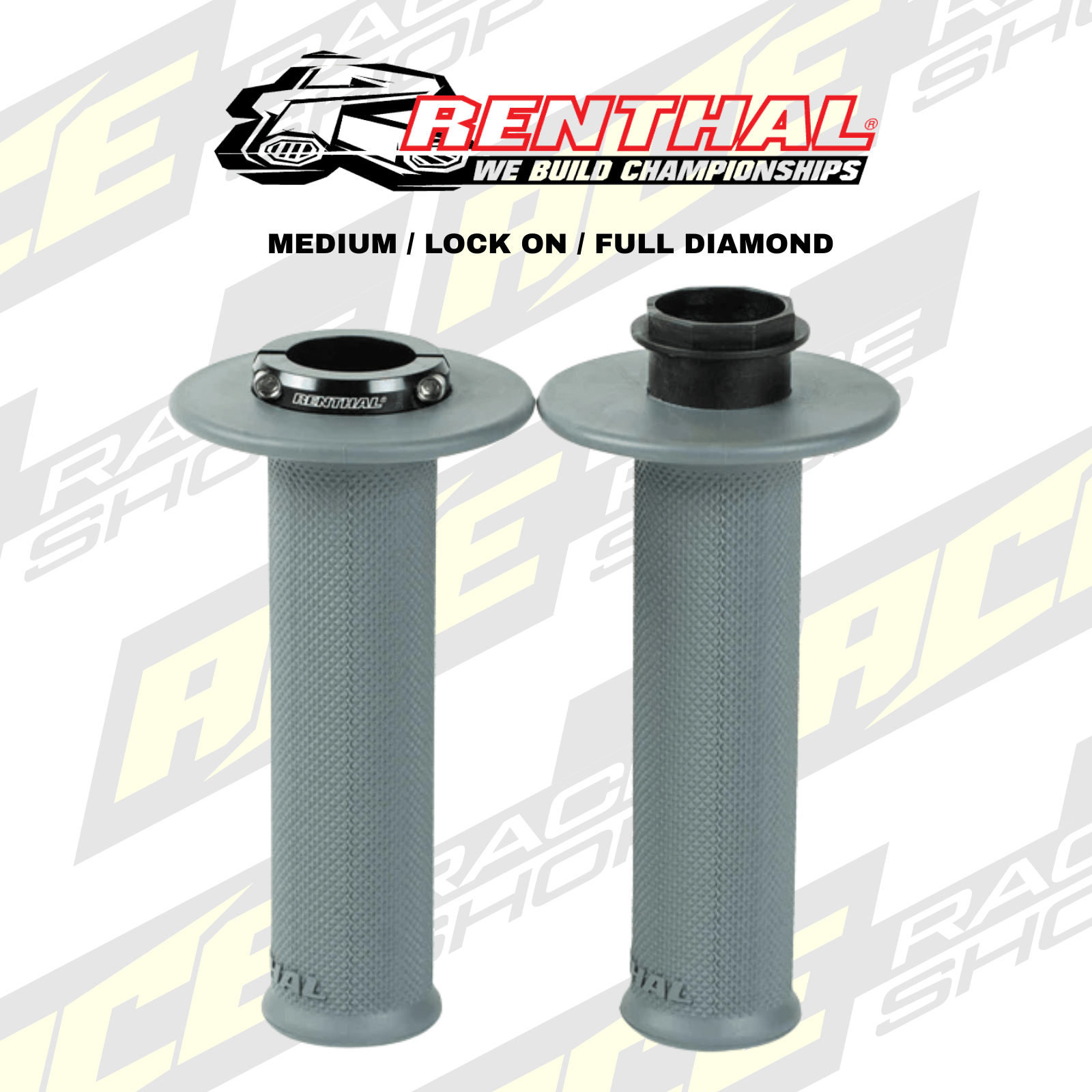 RENTHAL HANDLEBAR GRIP MX ORIGINAL LOCK ON MEDIUM, FULL DIAMOND - ACE Race Shop