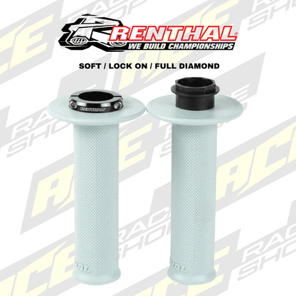 RENTHAL HANDLEBAR GRIP MX ORIGINAL LOCK ON SOFT, FULL DIAMOND - ACE Race Shop