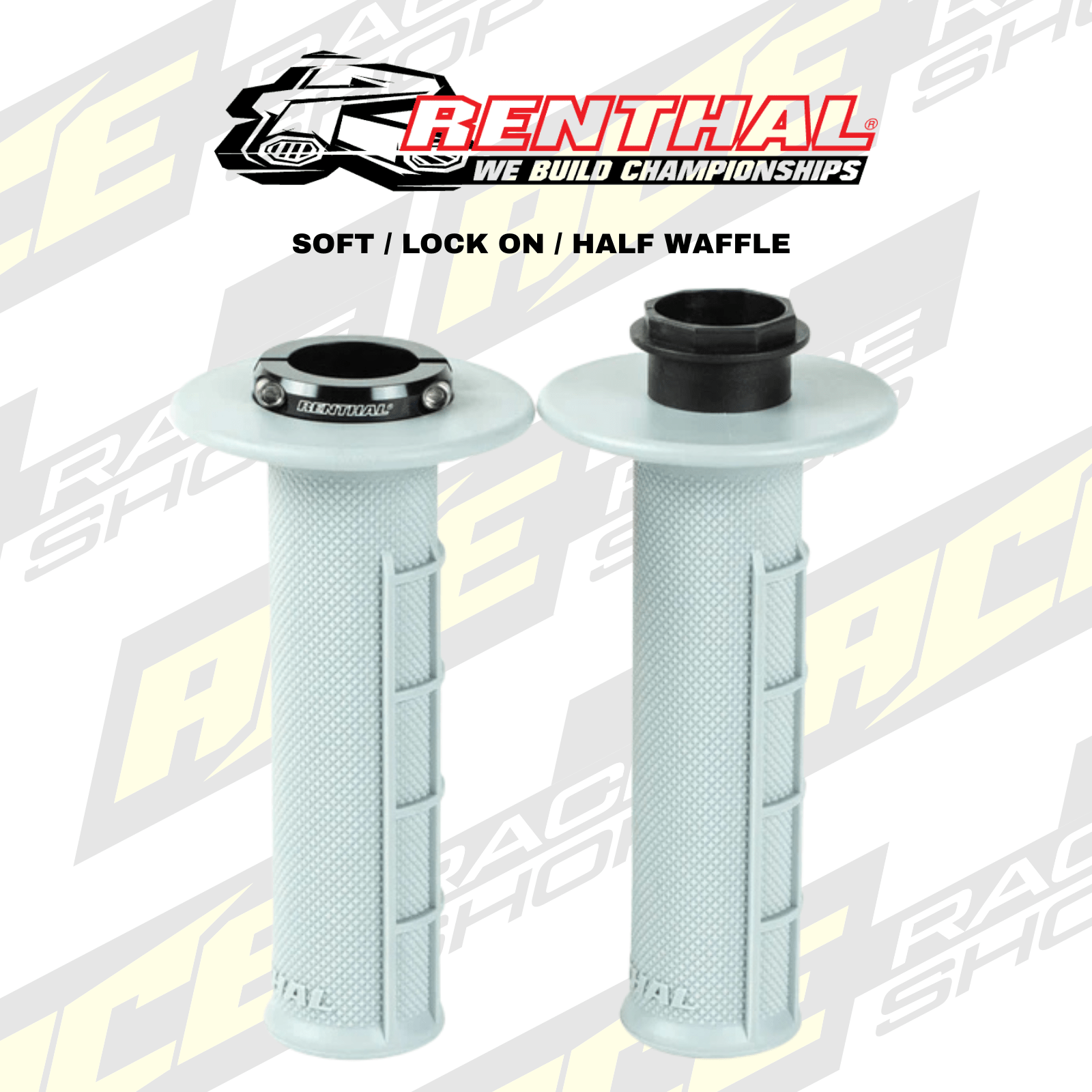 RENTHAL HANDLEBAR GRIP MX ORIGINAL LOCK ON SOFT, HALF WAFFLE - ACE Race Shop