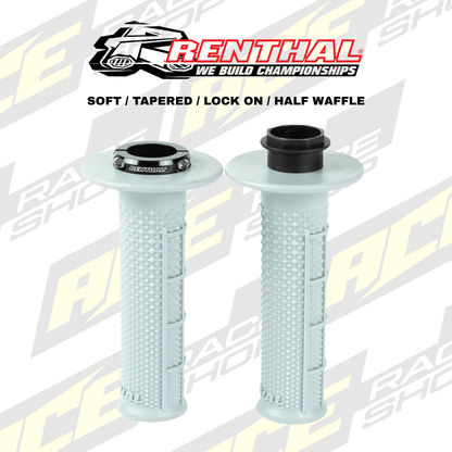 RENTHAL HANDLEBAR GRIP MX ORIGINAL LOCK ON SOFT, TAPERED/HALF WAFFLE - ACE Race Shop