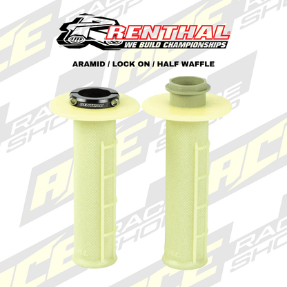 RENTHAL HANDLEBAR GRIP MX R - WORKS LOCK ON ARAMID, HALF WAFFLE - ACE Race Shop