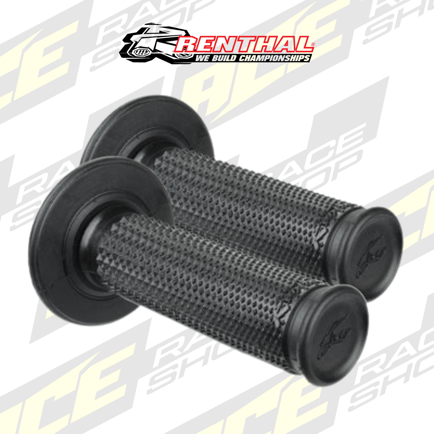 RENTHAL HANDLEBAR GRIP MX ULTRA TACKY DUAL COMPOUND TAPERED 1/2 WAFFLE BLACK - ACE Race Shop