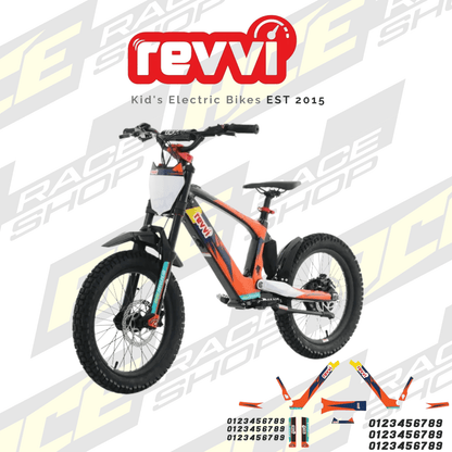Revvi 18" Electric Balance Bike Mx Orange Graphics Kit to fit Revvi 18" - ACE Race Shop