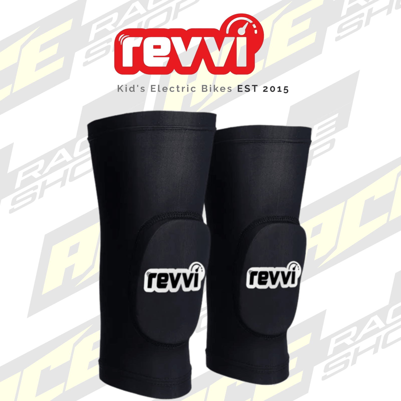 Revvi Bikes Kids Knee Pads - Go Shock Padding - All Sizing - ACE Race Shop