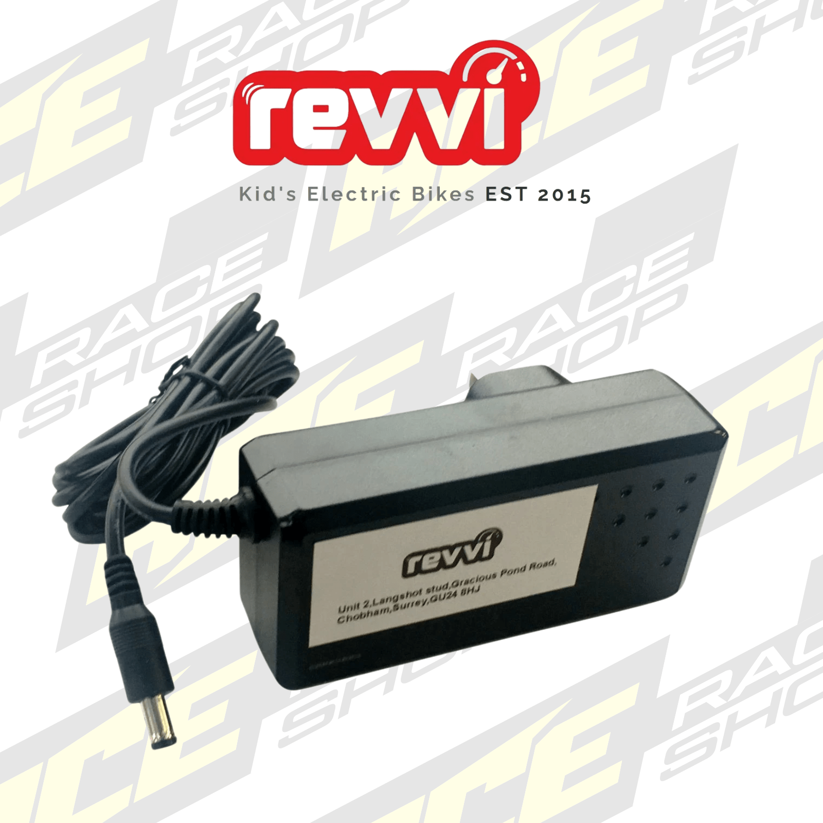 Revvi Charger 1.0A - For use with Revvi 12 + 16 + 16" plus electric balance bike - ACE Race Shop