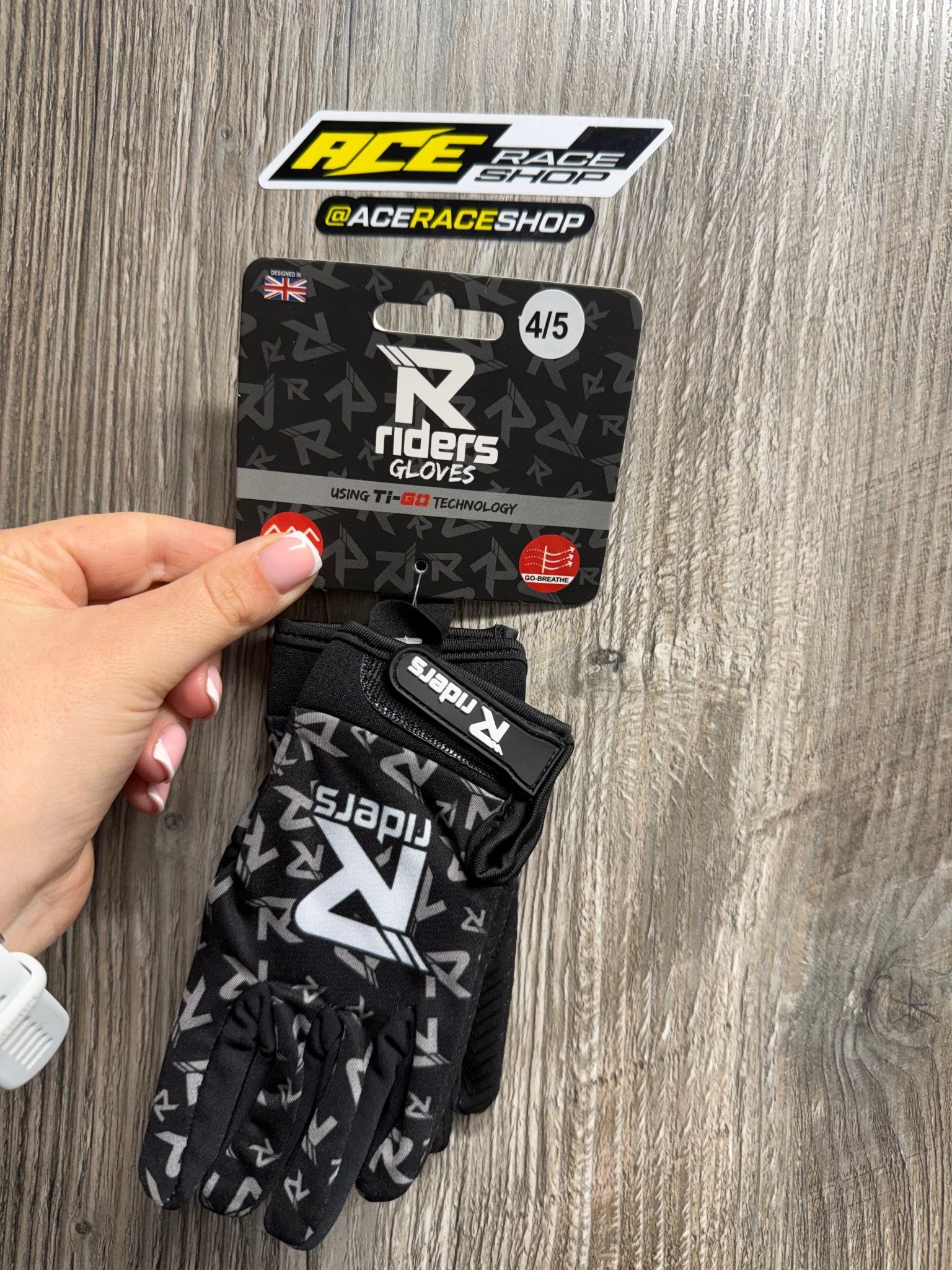 Revvi Kids Bike Racing Gloves Long Finger Tech GO-SHOCK Padding - ACE Race Shop