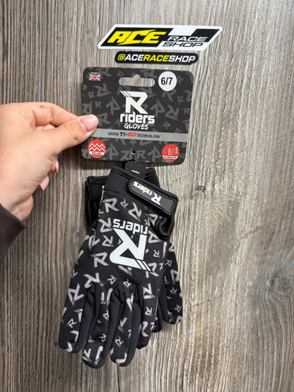 Revvi Kids Bike Racing Gloves Long Finger Tech GO-SHOCK Padding - ACE Race Shop