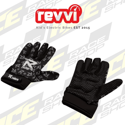 Revvi Kids Bike Racing Gloves Long Finger Tech GO-SHOCK Padding - ACE Race Shop