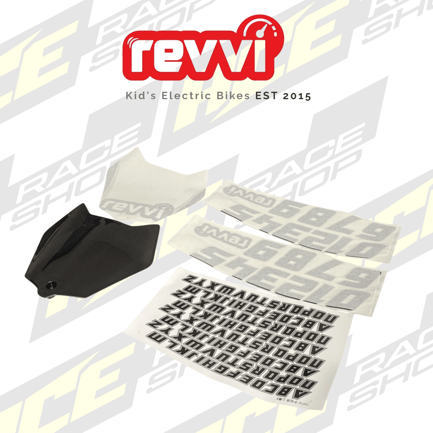 Revvi Number and Name Board Kit – To fit Revvi 18″ and 20″ bikes - ACE Race Shop