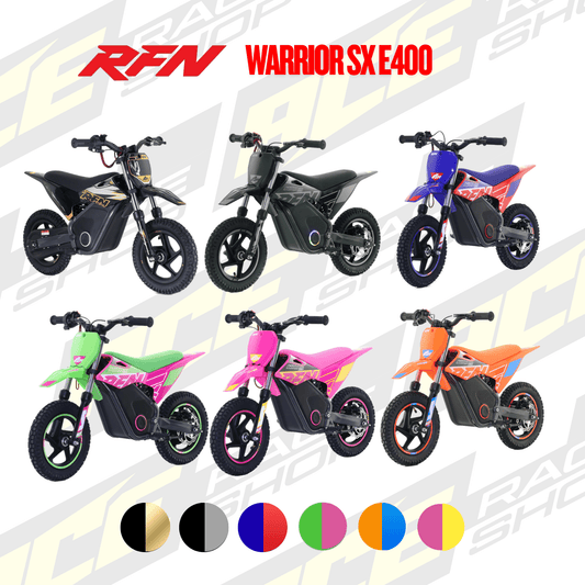 RFN WARRIOR SX E400 - 12" 36V 400W ELECTRIC KIDS MX MOTOCROSS BIKE - ALL COLOURS - NOT REVVI - ACE Race Shop