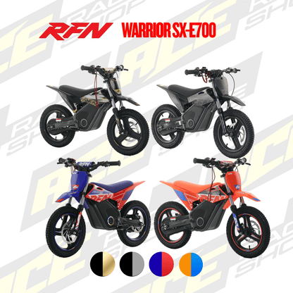 RFN WARRIOR SX E700 - 14" 36V 700W ELECTRIC KIDS MX MOTOCROSS BIKE - ALL COLOURS - NOT REVVI - ACE Race Shop