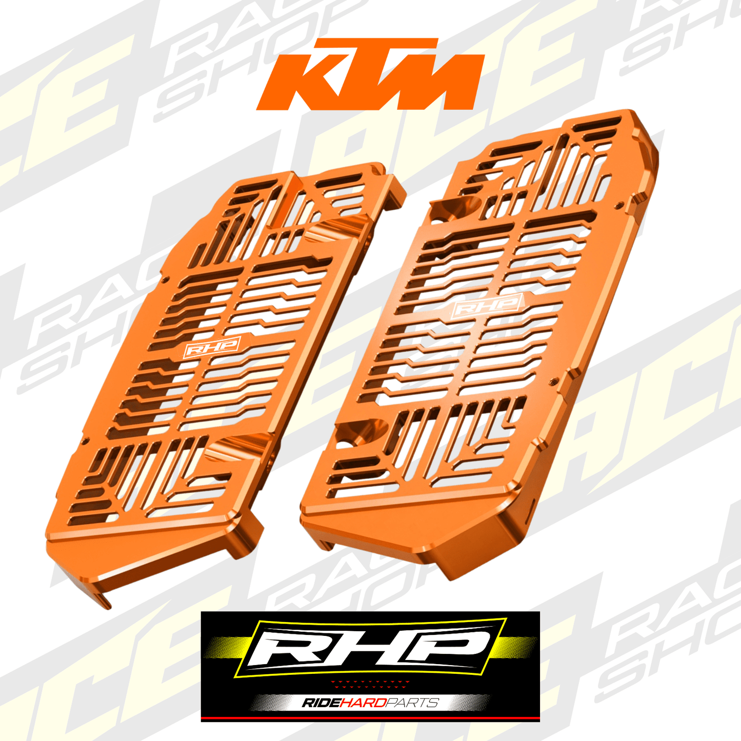 RHP Orange Radiator Guard Protectors KTM 125 - 500 EXC TBI EXCF 2023 - 2026 - ACE Race Shop