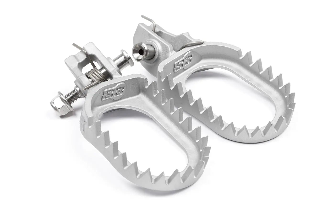 S3 ‘PUNK’ Enduro Footrests – BETA RR 2020 to current (SILVER) - ACE Race Shop