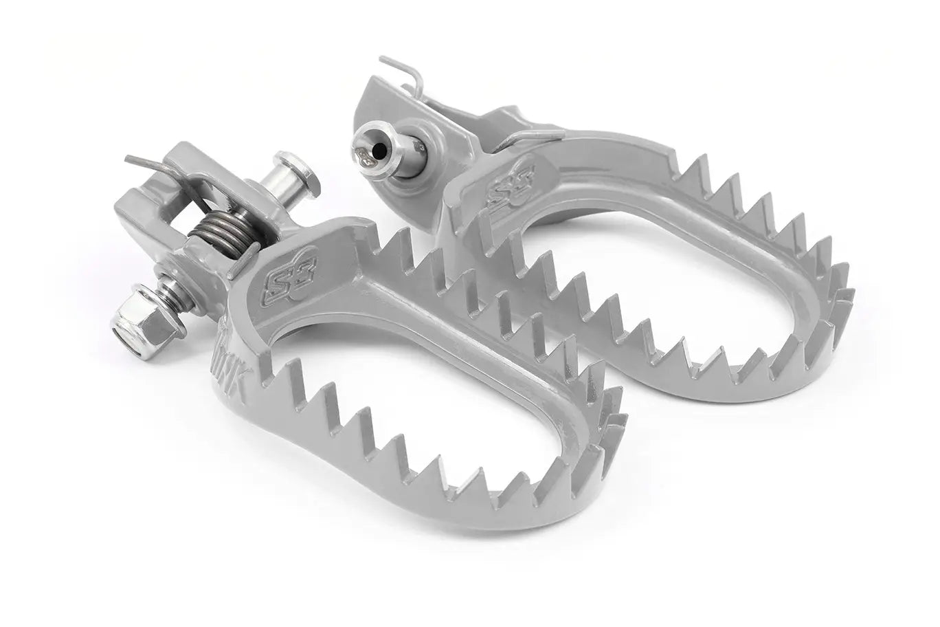 S3 ‘PUNK’ Enduro Footrests KTM /HUSKY/GASGAS up to 2023 (SILVER) - ACE Race Shop