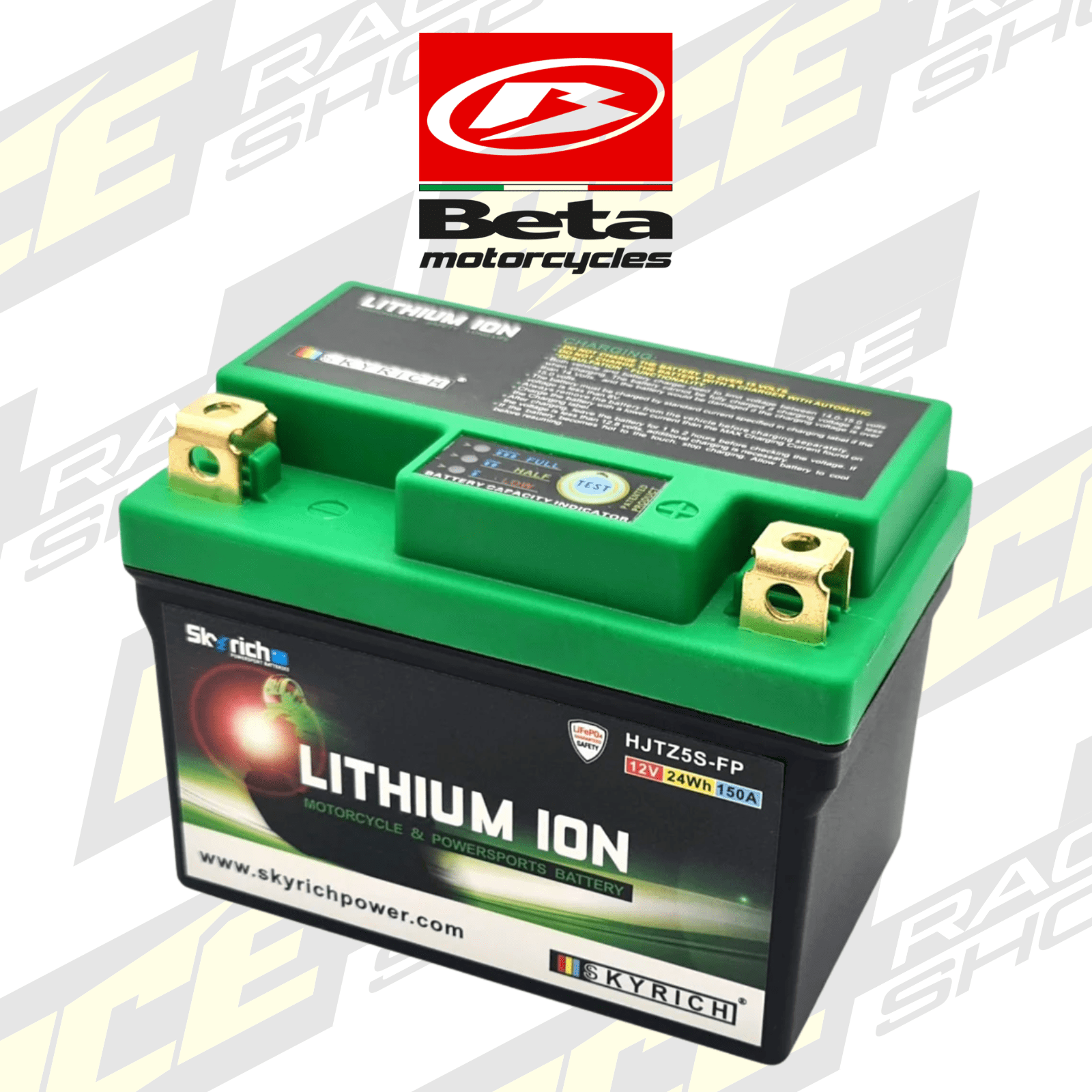 Skyrich Lithium Battery for Beta RR 125 200 250 300 350 390 430 2013-2026 - ACE Race Shop