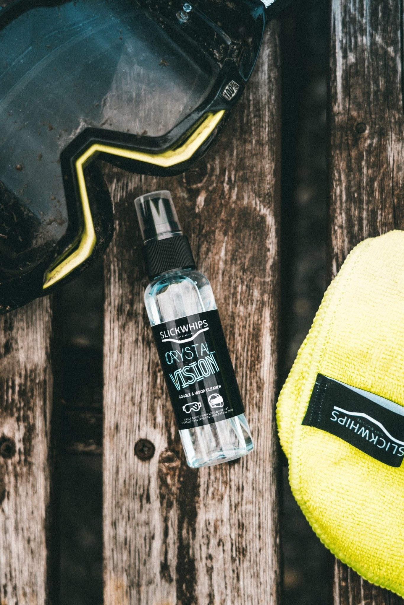 SLICKWHIPS CRYSTAL VISION - GOGGLE, HELMET AND VISOR CLEANER 60ML - ACE Race Shop