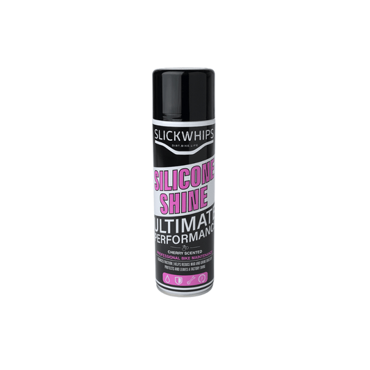 SLICKWHIPS SILICONE SHINE 500ML - CHERRY SCENTED PROTECTION AND FACTORY SHINE SPRAY - ACE Race Shop