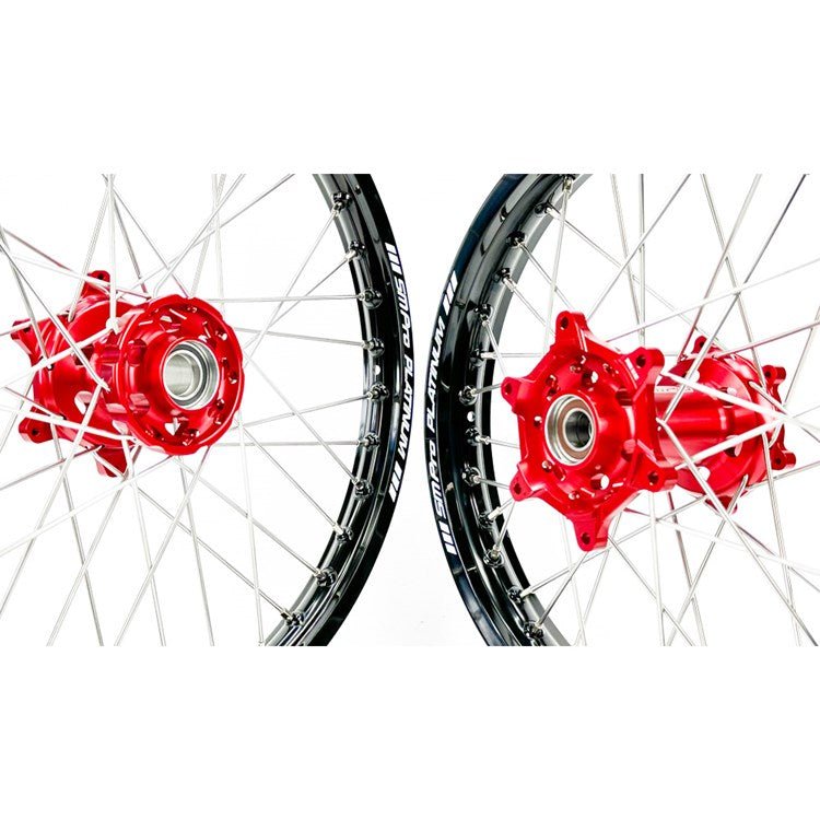 SM PRO PLATINUM WHEEL SET BETA 125 - 480 RR ENDURO 2025/2026 RED HUB BLACK RIM - ACE Race Shop