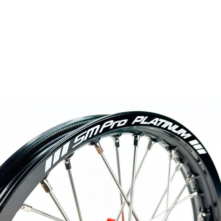 SM PRO PLATINUM WHEEL SET KTM SX85 BIG WHEEL 2025 - 2026 ORANGE HUB BLACK RIM - ACE Race Shop