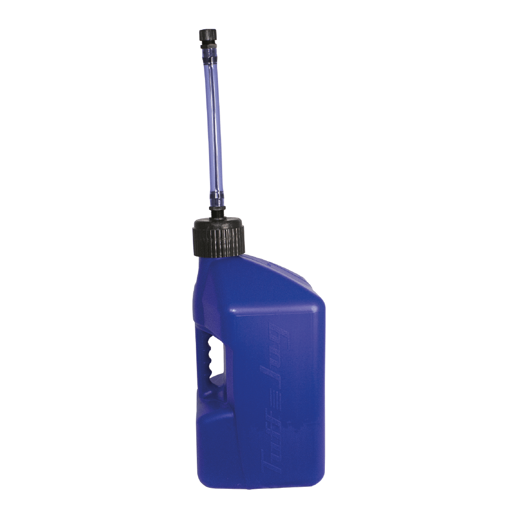 TUFF JUGS 10 LITRE TUFF JUG STD CAP W/ AUTO SPOUT BLUE/BLUE - ACE Race Shop