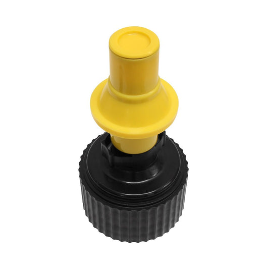 TUFF JUGS BLACK CAP WITH YELLOW RIPPER SPOUT - ACE Race Shop