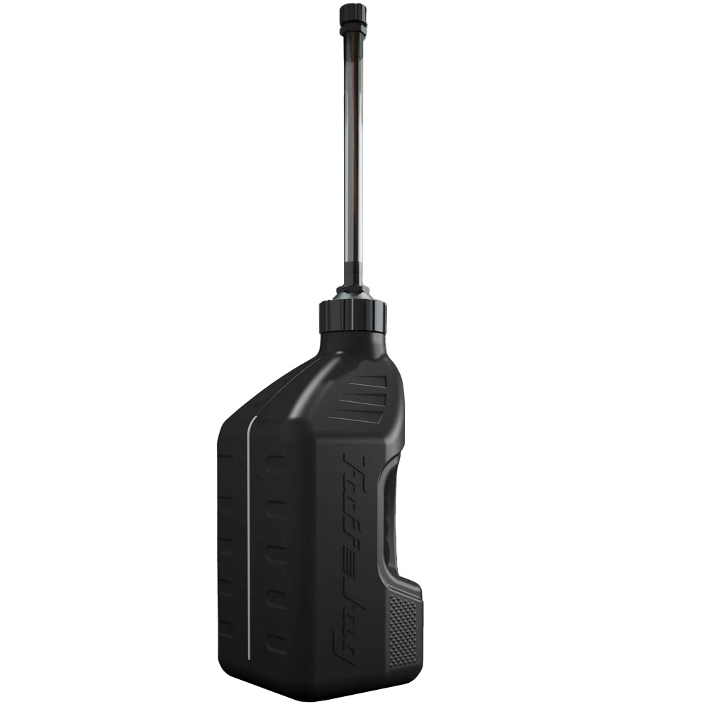 TUFF JUGS TUFF JUG 10L BLACK WITH AUTO - STOP SPOUT - ACE Race Shop