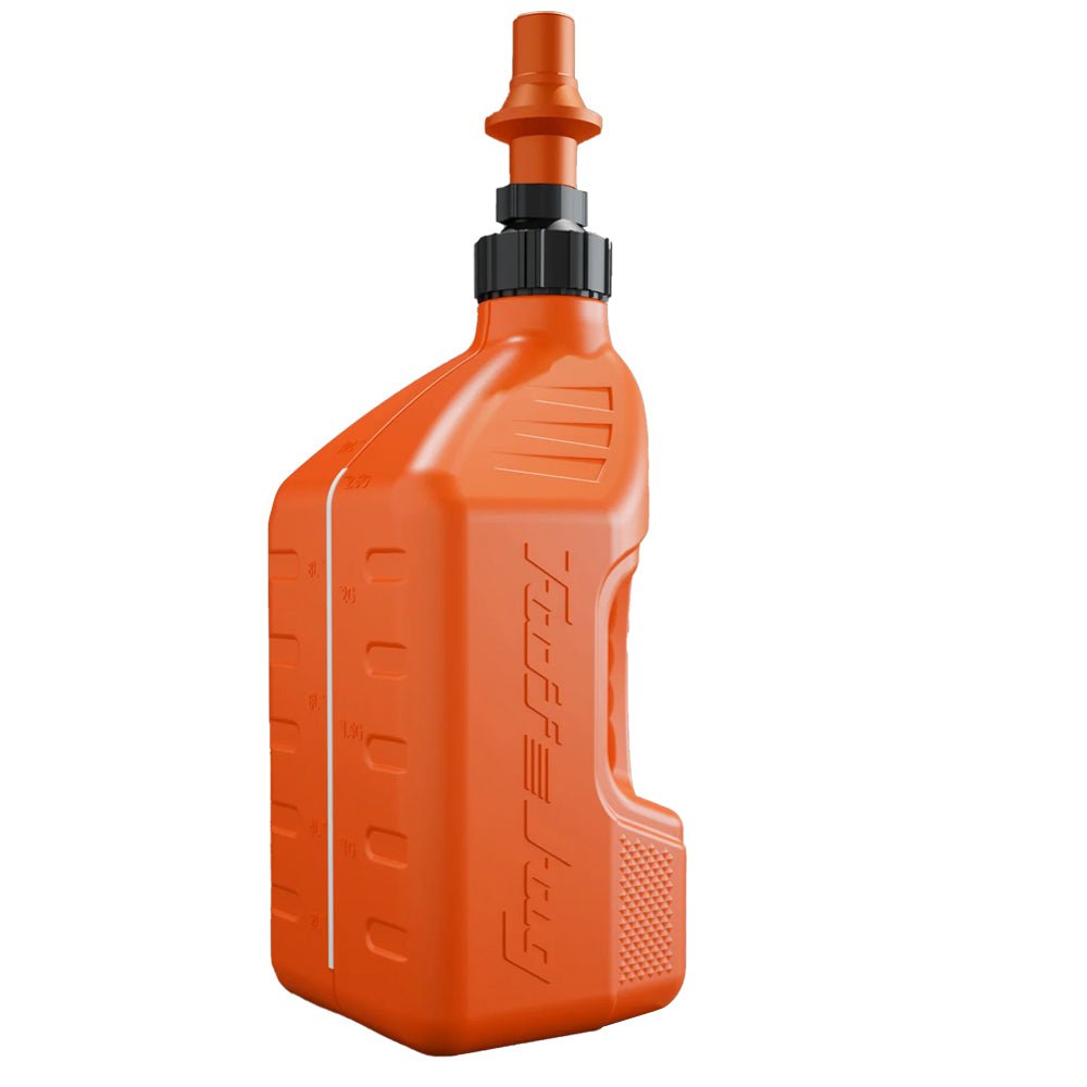TUFF JUGS TUFF JUG 10L ORANGE WITH ORANGE RIPPER CAP - ACE Race Shop