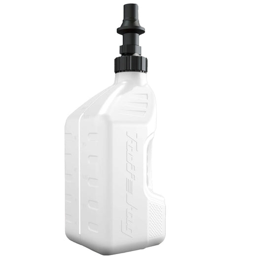 TUFF JUGS TUFF JUG 10L WHITE WITH BLACK RIPPER CAP - ACE Race Shop